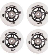 Set 4 pcs – Wheels 76mm and Bearing ABEC-7 chrome