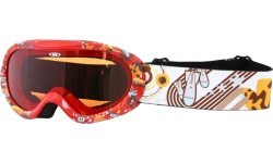 Детские горнолыжные очки Worker Doyle Black UV S2 - Red and Graphics