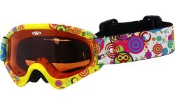 Kids ski goggles WORKER Sterling with graphics - Z12-YEL-yelow graf.
