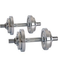 InSPORTline 2x3-10kg Interchangeable Weight Chrome Dumbbell Set