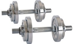 Hromētu regulējamo hanteļu komplekts InSPORTline 2x3-10 kg
