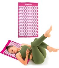 Akupresūras paklājs inSPORTline AKU-500 75x44cm - Pink