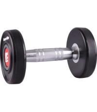inSPORTline PRO 12kg rubberised dumbbell