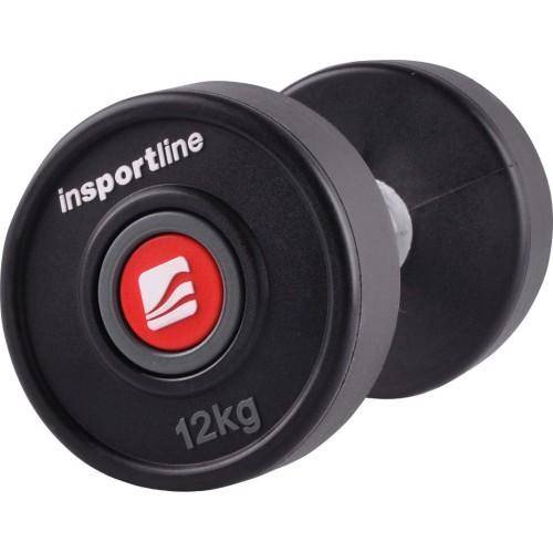 inSPORTline PRO 12kg rubberised dumbbell