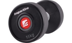 inSPORTline PRO 16kg rubberised dumbbell