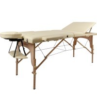 Mobilais koka masāžas galds 3 gab inSPORTline Japane - Cream Yellow