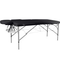 Divdaļīgs alumīnija masāžas galds inSPORTline Tamati - Melna