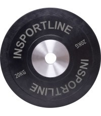 Gumijots svaru disks inSPORTline Bumper Plate 20 kg