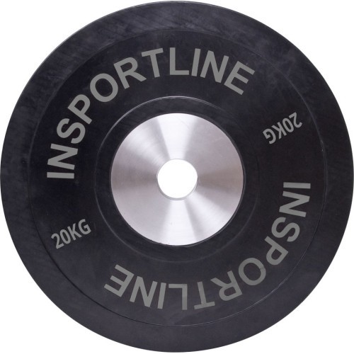 Gumijots svaru disks inSPORTline Bumper Plate 20 kg