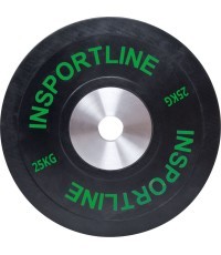 Olimpiskais šķēpmešanas svars 50mm inSPORTline BumperPlate 25kg