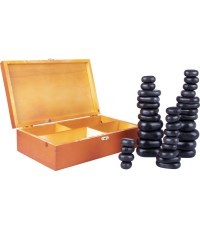 Lavas masāžas akmeņu komplekts inSPORTline Bazalta akmens 36gab.