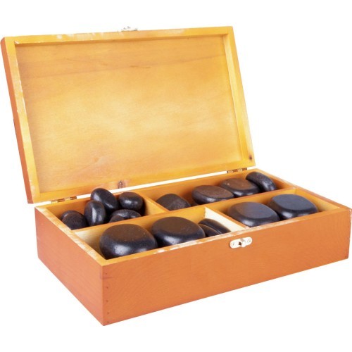Lava massage stone set inSPORTline Basalt Stone 36pcs.