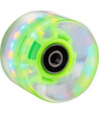 Mini skeitborda LED ritenis 60 x 45 mm ABEC7 - Green