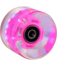 Mini skeitborda LED ritenis 60 x 45 mm ABEC7 - Purple