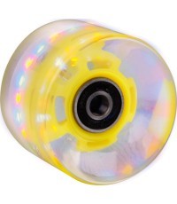 Светящееся колесо для Penny Board 60 x 45 мм с подшипниками ABEC 7 - Жёлтый