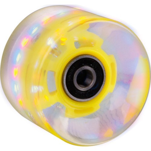 Light Up Penny Board Wheel 60*45mm + ABEC7 Bearings - Yellow