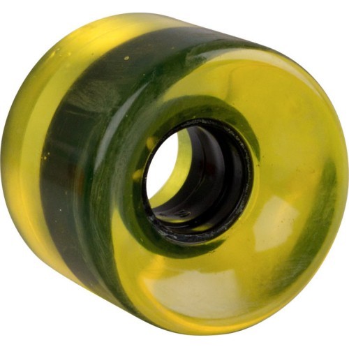 Caurspīdīgs Penny Board ritenis 60 x 45 mm - Dzeltena