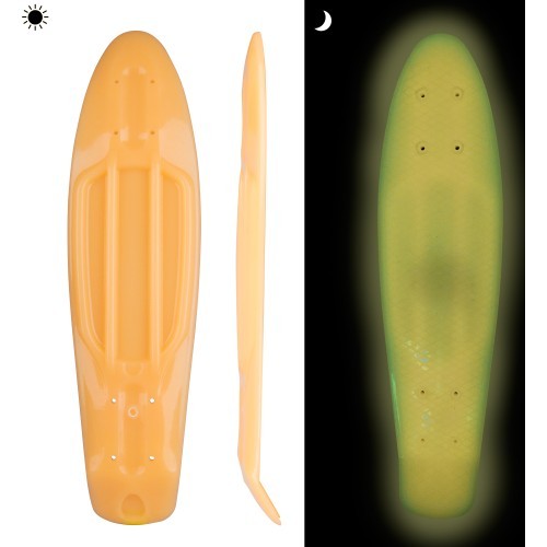 Glow-in-the-Dark Penny Board Deck WORKER Solosy 22.5*6” - Orange