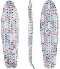 Мини-скейтборд 58х15 см Рабочий Патерны - Design 1