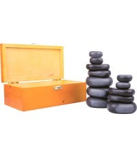 Lavas masāžas akmeņu komplekts inSPORTline Bazalta akmens 12gab.