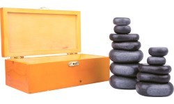 Lavas masāžas akmeņu komplekts inSPORTline Basalt Stone 12 gab.