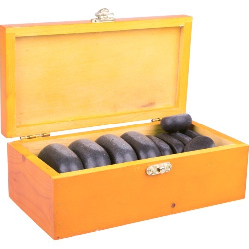 Lava massage stone set inSPORTline Basalt Stone 12pcs.