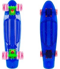 Mini skeitbords ar apgaismotiem riteņiem Worker Transpy 400 22" ABEC11