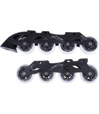 Worker Action Frio, Patino, Nobes, Nubila PP Black skrituļslidas šasija