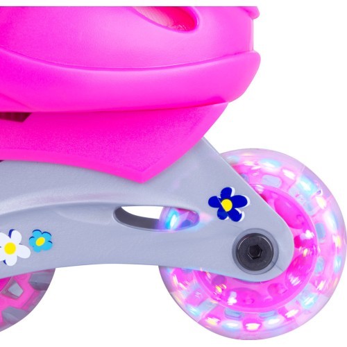 Children’s Rollerblading Set WORKER Polly LED – with Light-Up Wheels