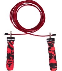 Adjustable Length Jump Rope With Bearings inSPORTline Jumpkamu - Red Camu