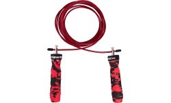 Adjustable Length Jump Rope With Bearings inSPORTline Jumpkamu - Red Camu