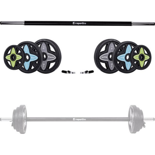 Stieņa un svaru disku komplekts inSPORTline Pumpstar 2 – 20 kg