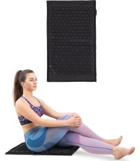 Akupresūras masāžas paklājs inSPORTline AKU-2000 Beige 72x44x2cm - Black