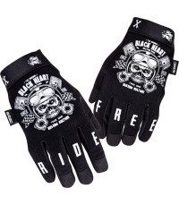 Motorcycle Gloves W-TEC Piston Skull - Black