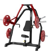 Krūšu preses mašīna Steelflex Plateload Line PSDP - Black-Red