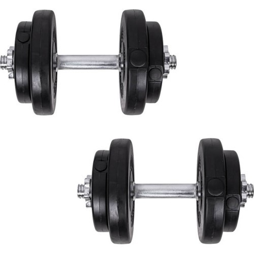 InSPORTline BS08 maināmo svaru hanteļu un stieņu komplekts 3-50 kg