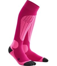 Sieviešu kompresijas slēpošanas zeķes CEP Thermo - Pink/Fluo Pink