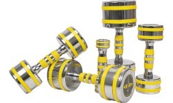 Hromēta hantele inSPORTline Yellsteel 6 kg