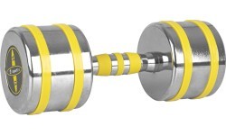 Chrome Dumbbell inSPORTline Yellsteel 14 kg