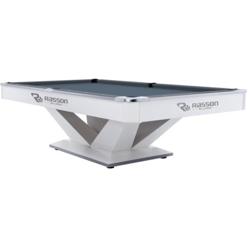 Biljarda galds Rasson Victory II Plus, Pool, balts, 9 ft, Simonis 760 zilgani zaļš