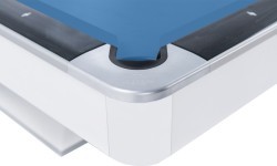 Billiard Table, Pool, Rasson Victory II Plus, White, 9 ft., Simonis 760 blue green