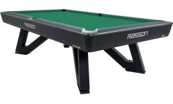 Billiard Table, Pool, Rasson Wolf, 9 ft. (Fuß), schwarz, EPBF pocket size, Simonis 760 yellow green