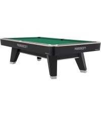 Biljarda galds Pool Rasson ACURRA Mr-Sung, 9 ft, matēti melns (Strong Black), MATCHROOM kabatas, Simonis 760 dzelteni zaļš
