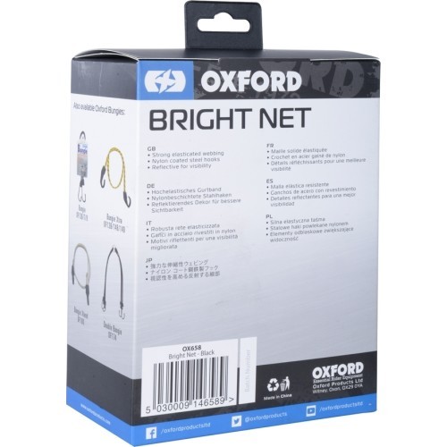 Elastīgs motocikla bagāžas tīkls Oxford Bright 15x38,1 cm