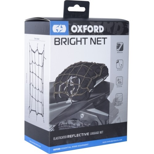 Эластичная багажная сетка для мотоцикла Oxford Bright 15x38,1 см