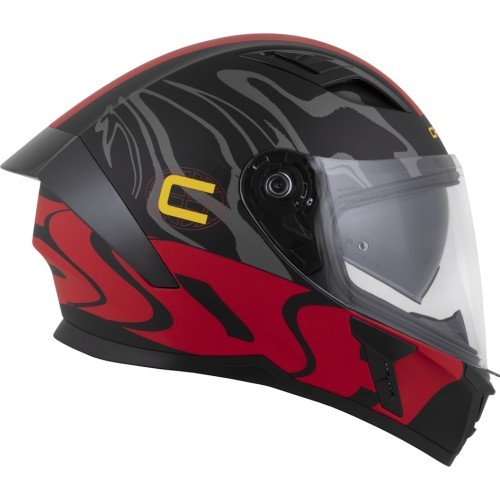 Motorcycle Helmet Cassida Orbit Multivers Matte Black/Red/Gray/Yellow