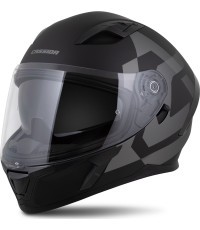Motocikla ķivere Cassida Orbit Grind matēti melna/pelēka