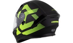 Motocikla ķivere Cassida Orbit Grind matēti melna / fluorescējoši dzeltena