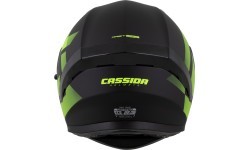 Motocikla ķivere Cassida Orbit Grind matēti melna / fluorescējoši dzeltena
