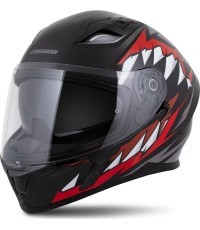 Мотошлем Cassida Orbit StriX красный/серый/белый/черный